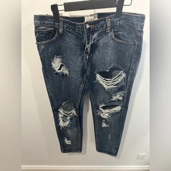 One Teaspoon Awesome Baggies Distressed Jeans Size 28 EUC - Picture 1 of 6